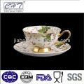 Gute Qualität Porzellan benutzerdefinierte gedruckte Teetassen gesetzt